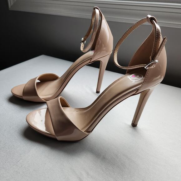 Women's Nude Heel Pumps Open Toe Size 10 NWOT - Picture 5 of 7